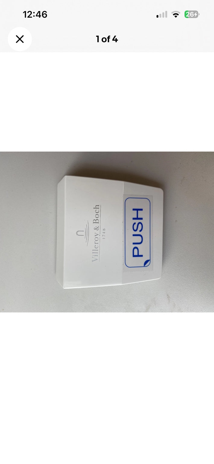 Villeroy & Boch white PUSH overflow cover