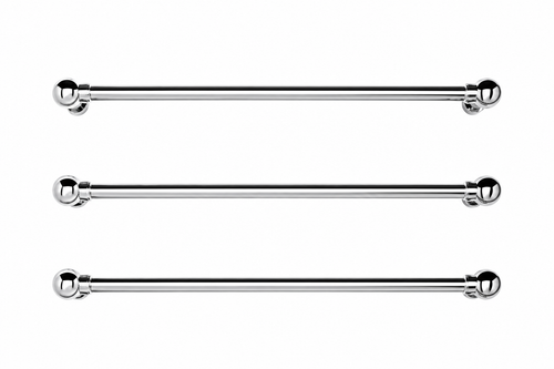 Bard & Brazier La Fayette set of three polished nickel floating towel bars