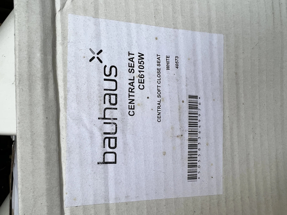 Bauhaus Central soft-close seat packaging label CE6105W