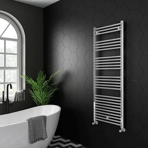 Diamond chrome towel rail installed in a bathroom