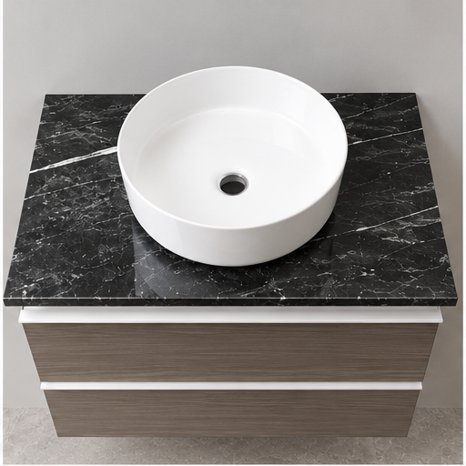 Duravit Darling New 800mm Pine Therra vanity, granite top and basin, product view 2