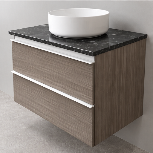 Duravit Darling New 800mm Pine Therra vanity, granite top and basin, product view 4