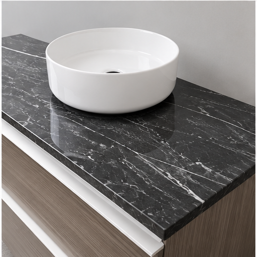 Duravit Darling New 800mm Pine Therra vanity, granite top and basin, product view 5