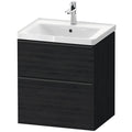 Duravit D-Neo Black Oak 584mm vanity front with basin