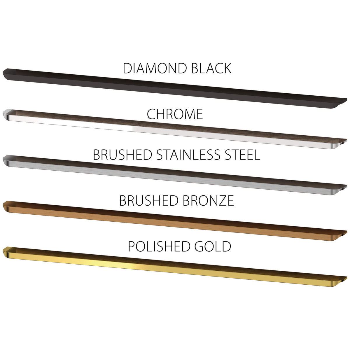 Duravit vanity handle finish options Diamond Black Chrome Stainless Steel Bronze Gold