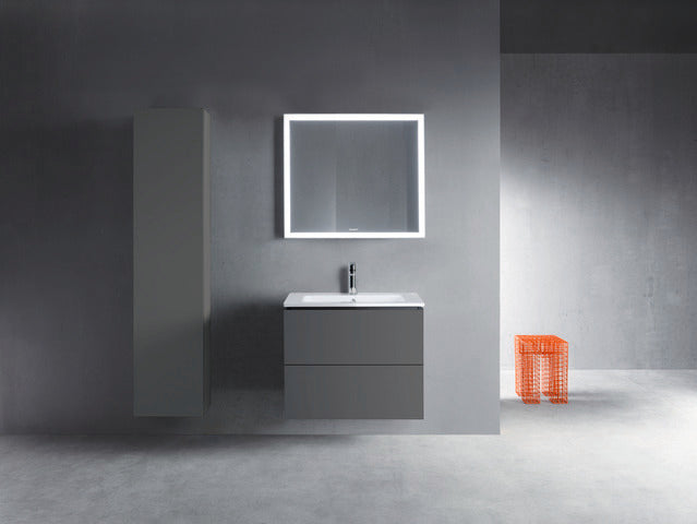 Duravit L-Cube Graphite Matt vanity bathroom lifestyle view
