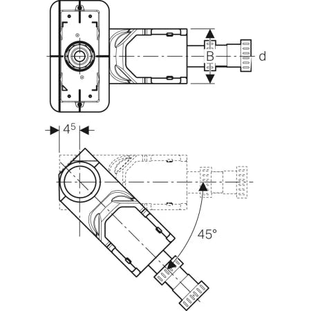 Geberit CleanLine shower channel installation set 154.154.00.1 technical drawing