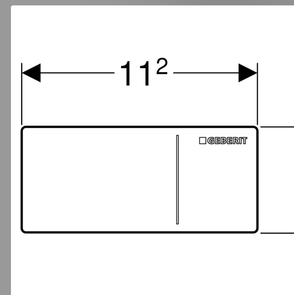 Geberit Omega70 dimensions 112 x 50 mm