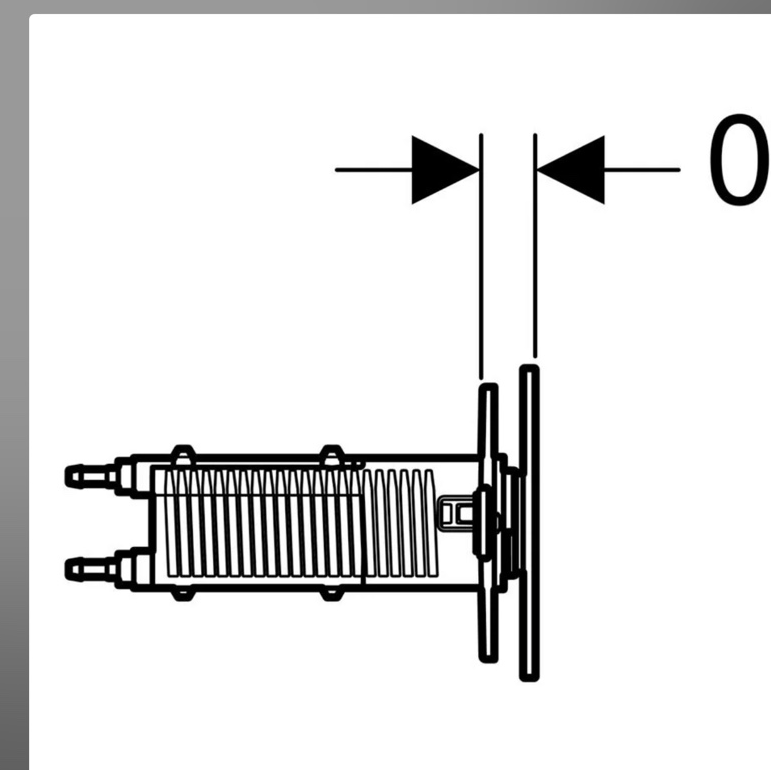 Geberit Omega70 side profile drawing