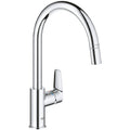 Grohe BauEdge 30538000 chrome pull-out kitchen tap – view 1