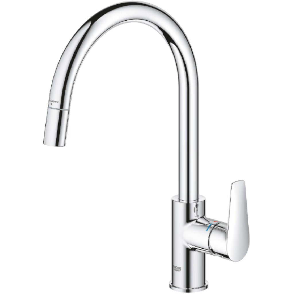 Grohe BauEdge 30538000 chrome pull-out kitchen tap – view 4