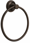Illustrative dark City Bronze finish Samuel Heath Style Moderne towel ring N6698-6-CTB
