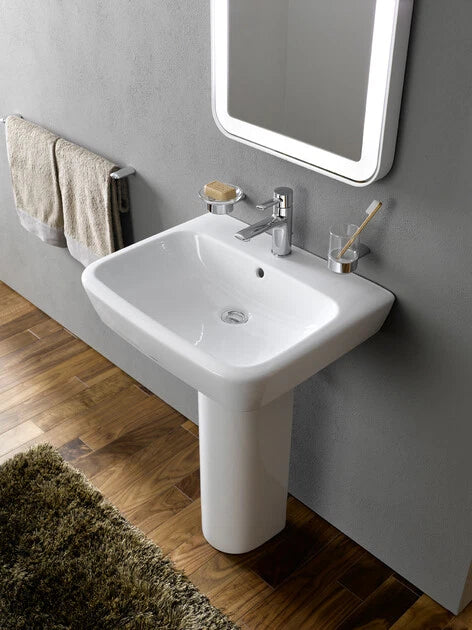 TOTO NC LW10624G washbasin installation example with full pedestal