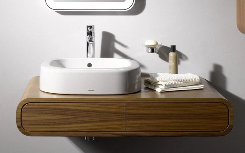 TOTO NC FU10016AUK-VW walnut 100cm vanity – main installation photo
