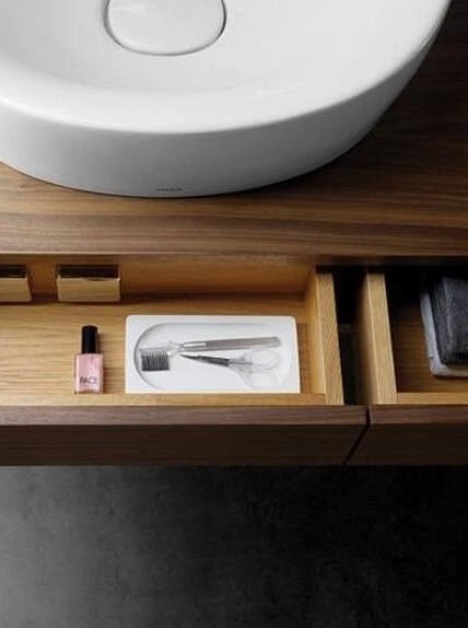 TOTO NC FU10016AUK-VW walnut 100cm vanity – drawer detail