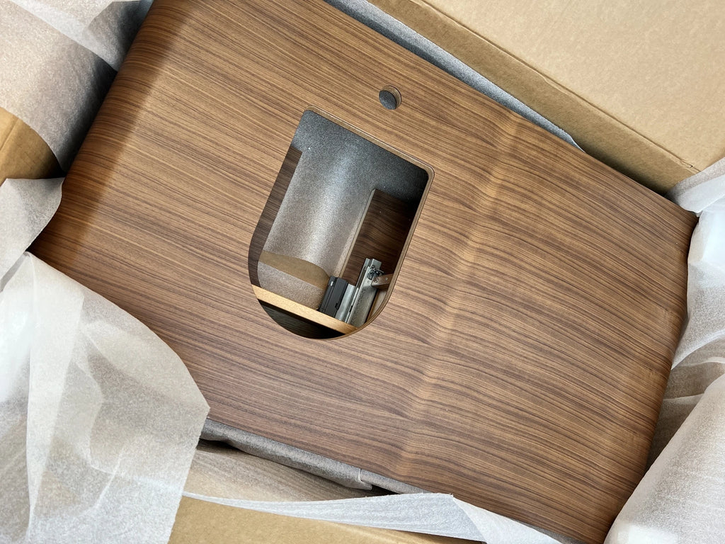 TOTO NC FU10016AUK-VW walnut 100cm vanity – actual vanity countertop in packaging