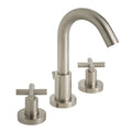 VADO Individual Elements brushed nickel three-hole basin mixer