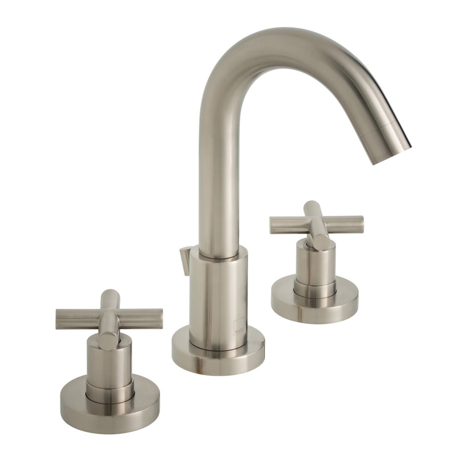 VADO Individual Elements brushed nickel three-hole basin mixer