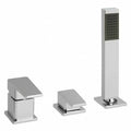 VADO Synergie chrome 3-hole bath shower mixer SYN-132/NS-C/P with hand shower