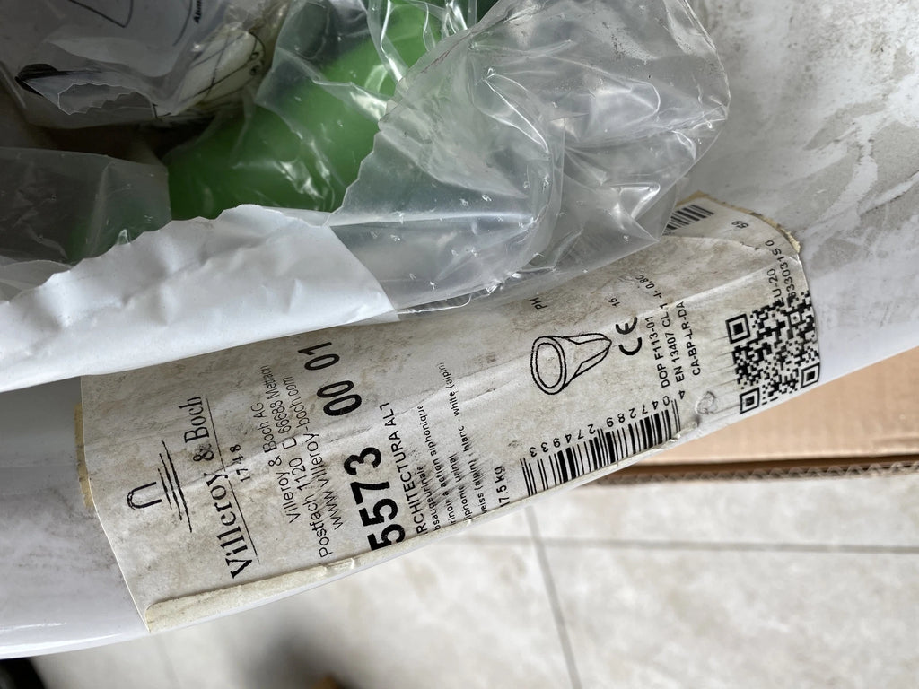 Villeroy & Boch urinal product label showing code 55730001