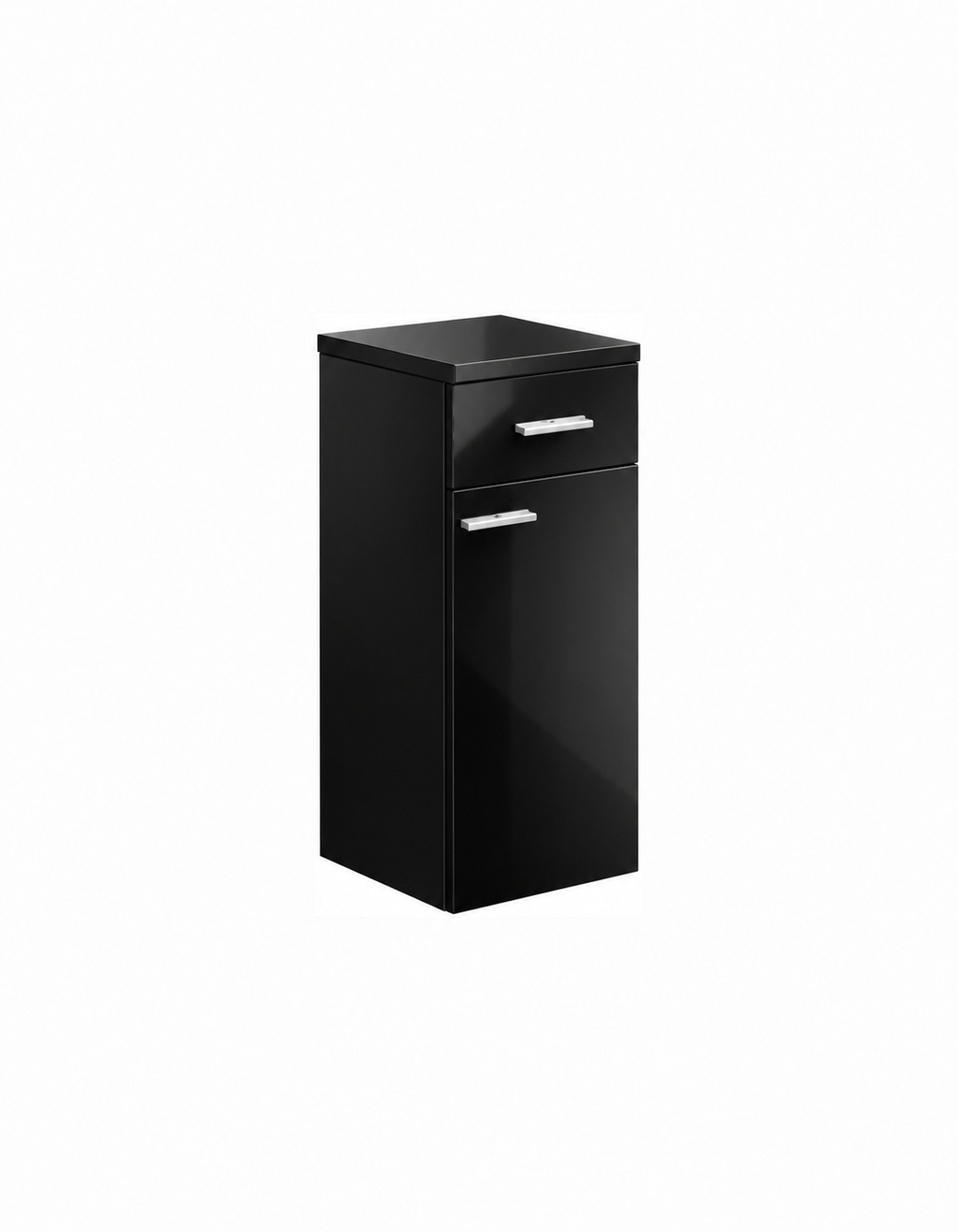 Villeroy & Boch Central Line 9712F2EL cabinet in glossy black – colour-edited stock illustration