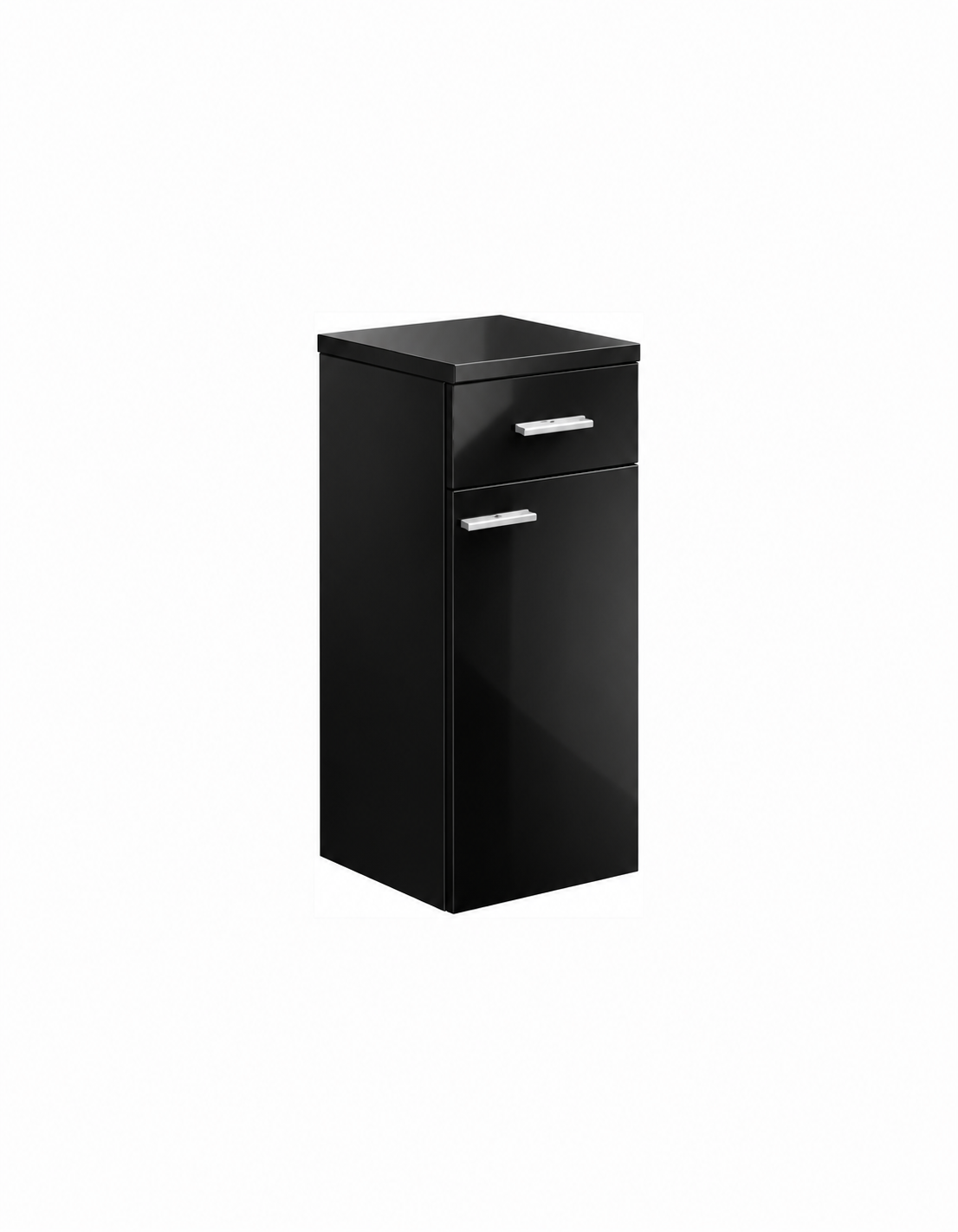 Villeroy & Boch Central Line 9712F2EL cabinet in glossy black – colour-edited stock illustration