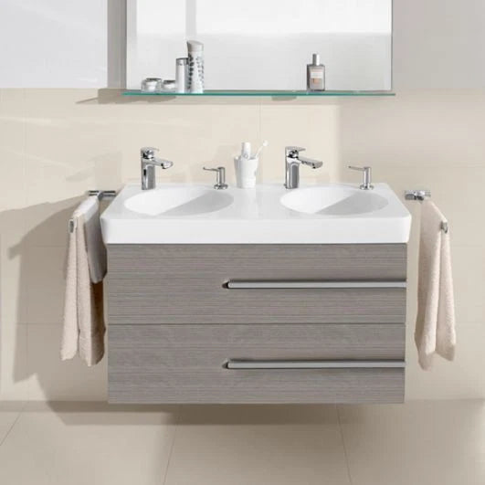 Villeroy & Boch Joyce double washbasin bathroom installation example