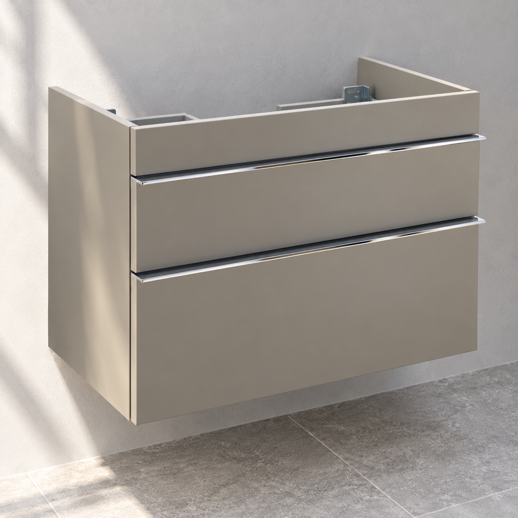 Villeroy & Boch Venticello Thera Matt vanity unit only A92501N9, no basin – left showroom view