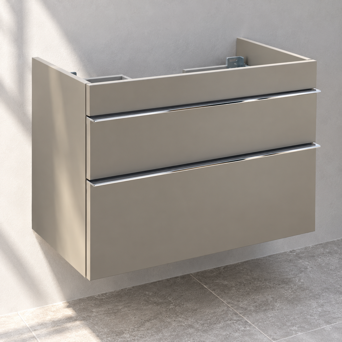 Villeroy & Boch Venticello Thera Matt vanity unit only A92501N9, no basin – left showroom view