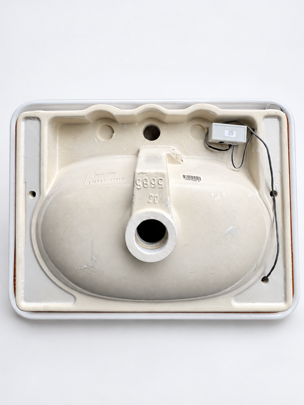 VitrA Nest basin underside with LED strip and controller