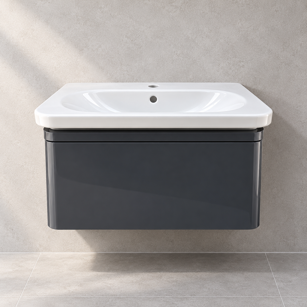 VitrA Nest Trendy gloss anthracite vanity front view