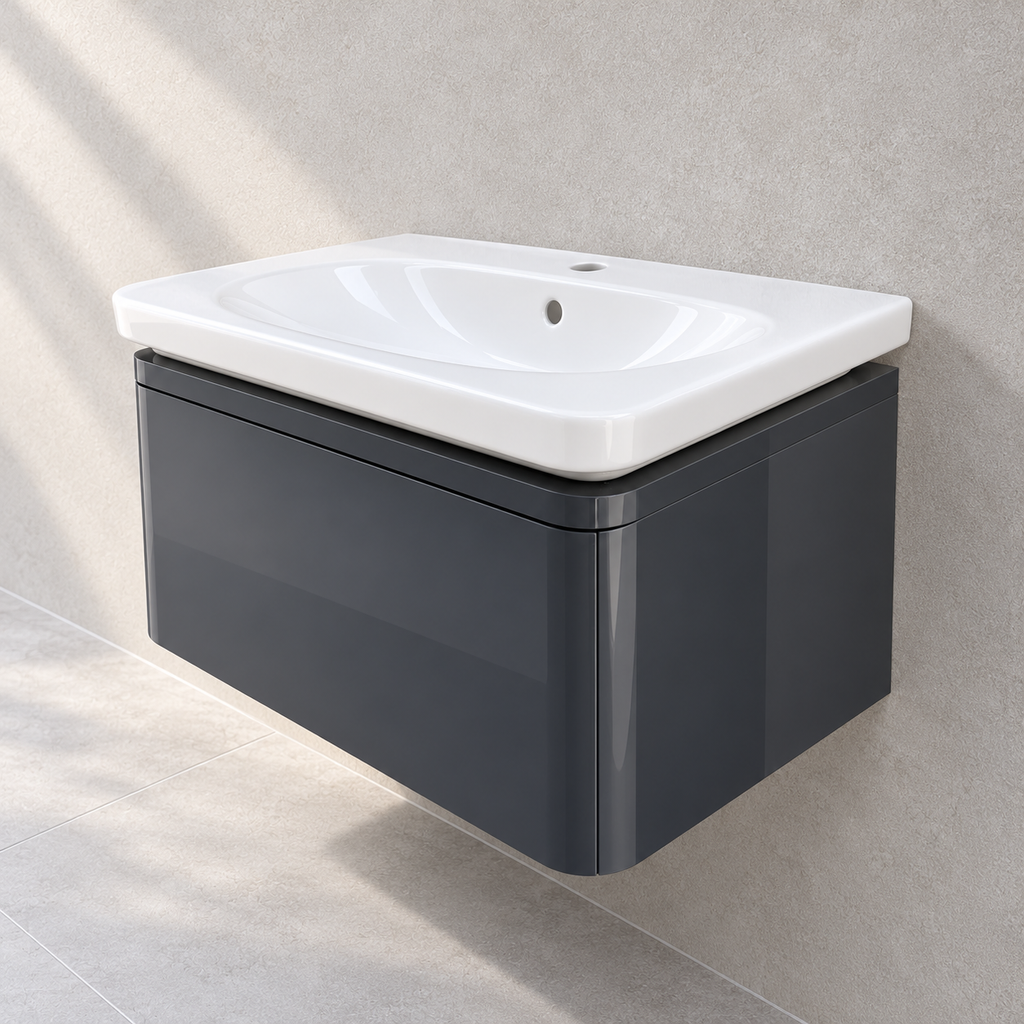 VitrA Nest Trendy gloss anthracite vanity right view