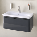 VitrA Nest Trendy 600mm gloss anthracite vanity with basin