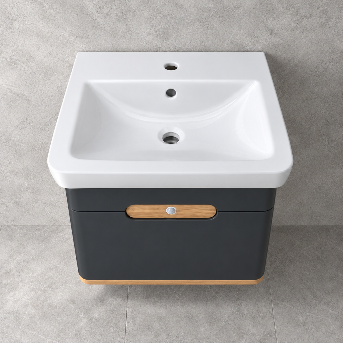 VitrA Sento 630mm matt anthracite vanity 60818 - basin