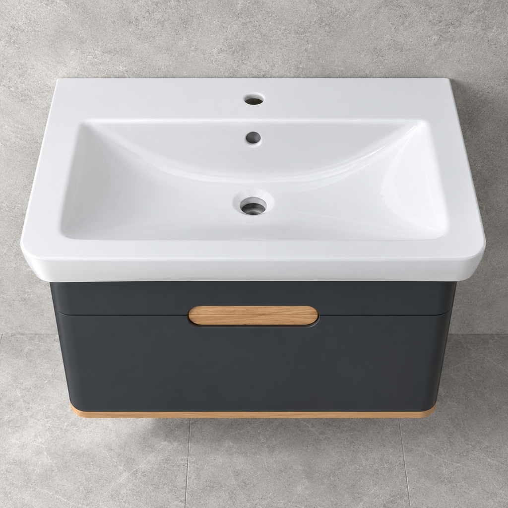 VitrA Sento 800mm matt anthracite vanity 60819 - basin