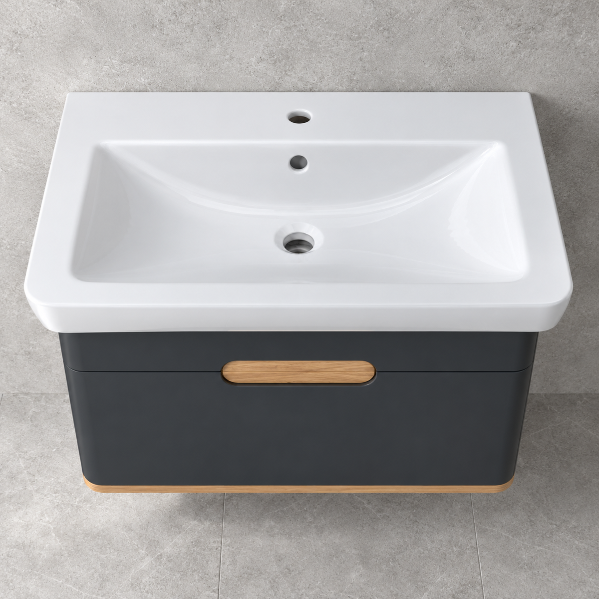 VitrA Sento 800mm matt anthracite vanity 60819 - basin