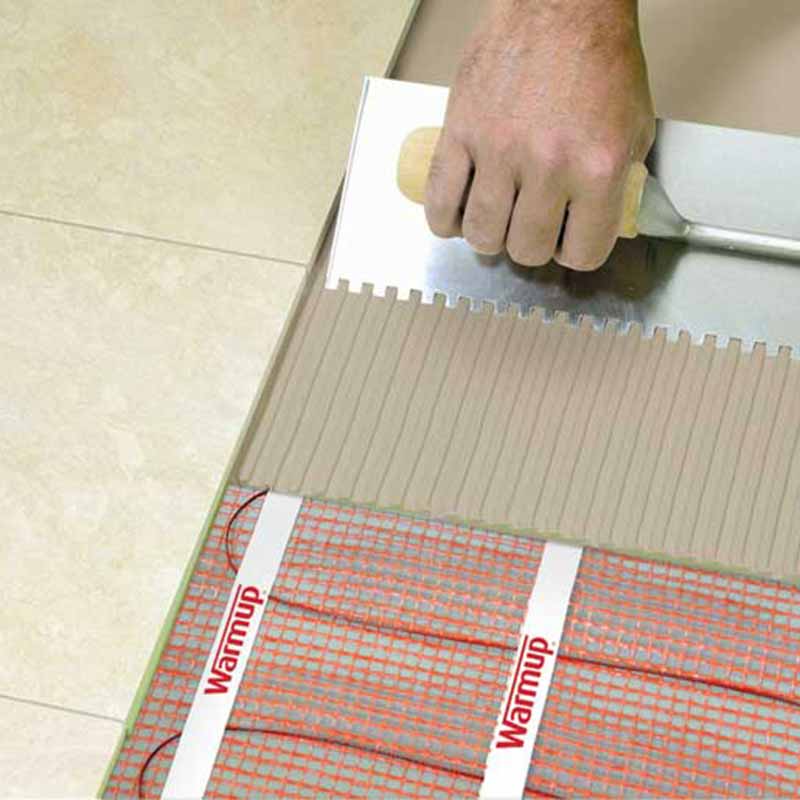 Warmup StickyMat electric underfloor heating installation