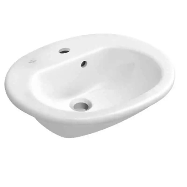 Villeroy & Boch O.Novo Semi-Recessed Washbasin in White Ceramic - 550mm Width